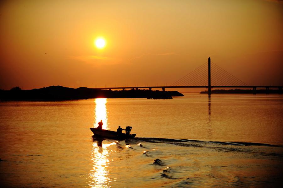 Scenery at wetland of Heixiazi Island in NE China