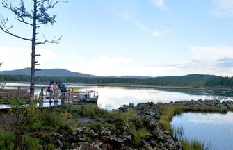 Scenery at wetland of Heixiazi Island in NE China