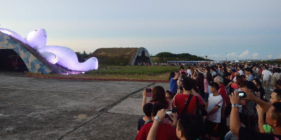 Ruber Duck creator's Moon Rabbit seen in Taiwan