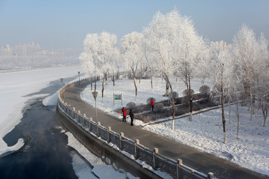 Rime scenery in Jilin