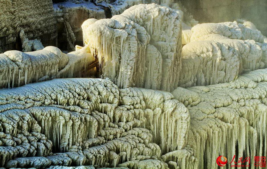 Frozen Hukou Waterfall