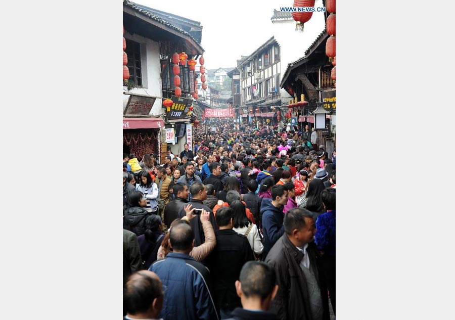 Chongqing's receives over 90,000 tourists during Spring Festival