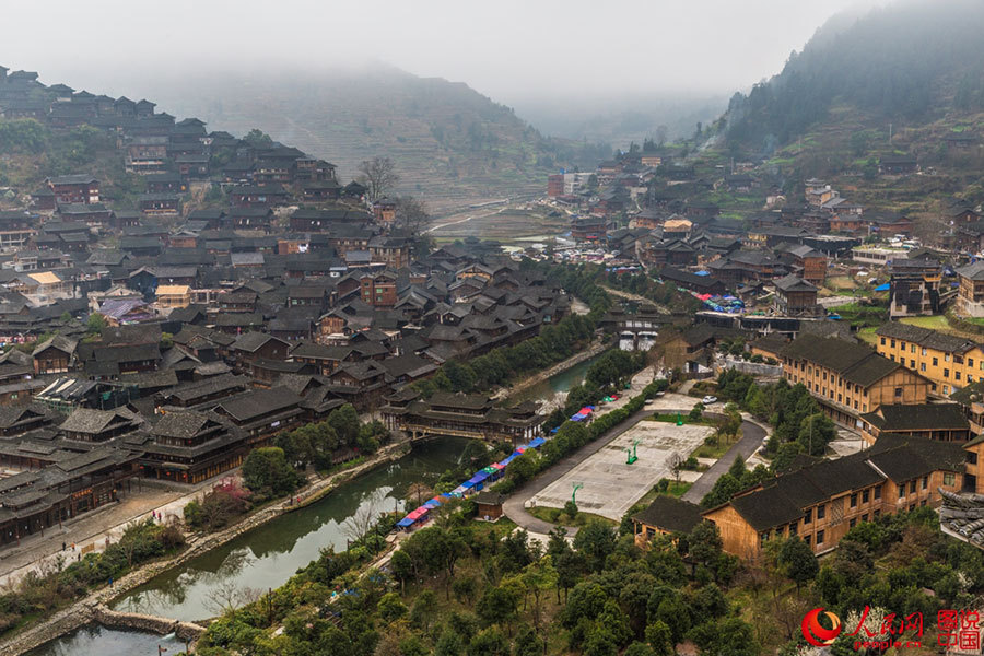 Getting close to world's largest Miao nationality village