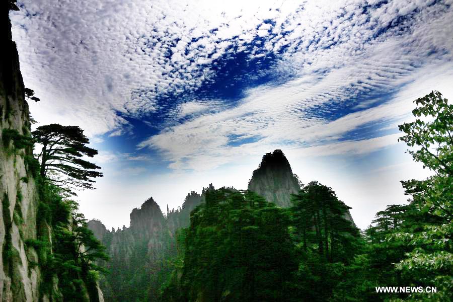 Cloud scenery after rainfall seen in E China