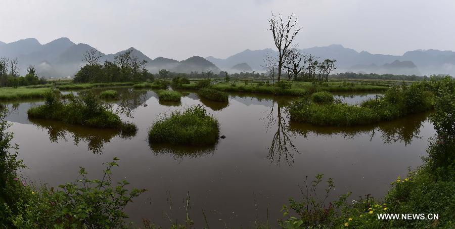 Amazing view of Dajiuhu Natiional Wetland Park in Shennongjia