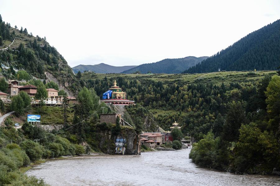 Scenery of Makehe primitive forest in Qinghai