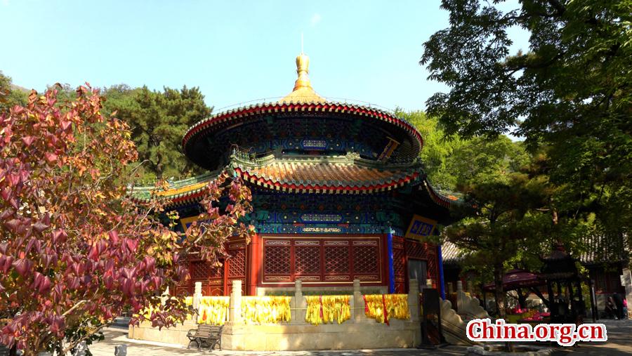 Colorful autumn scenery of Tanzhe Temple