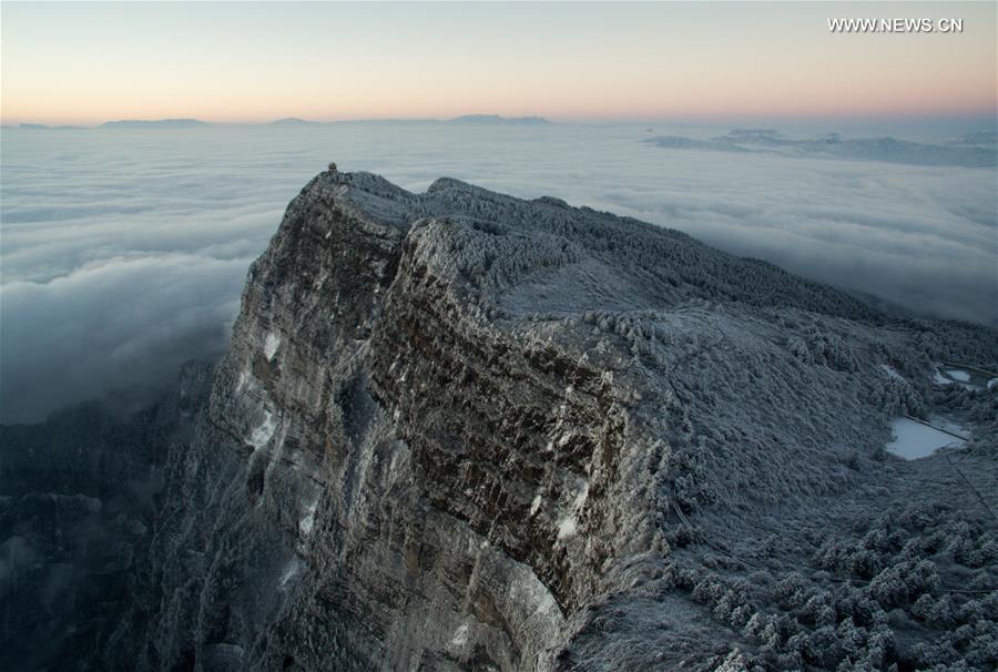 Winter scenery of Mount Emei in SW China's Sichuan