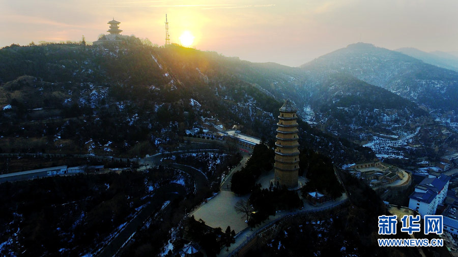 Aerial photos of first ray of sunshine in 2016