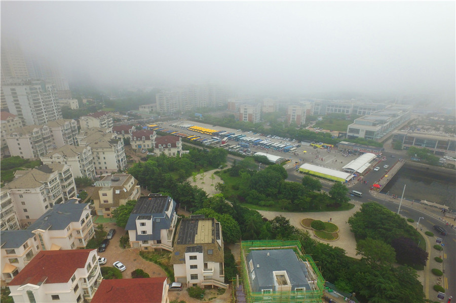 Qingdao in fog