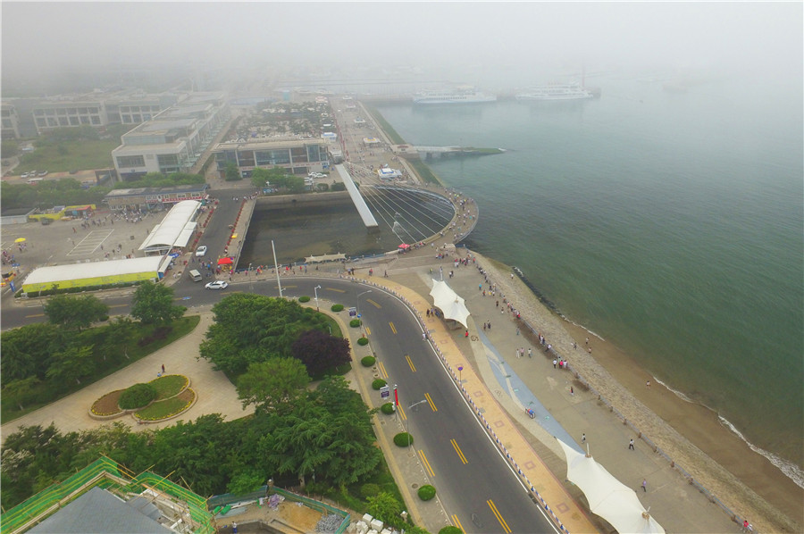 Qingdao in fog