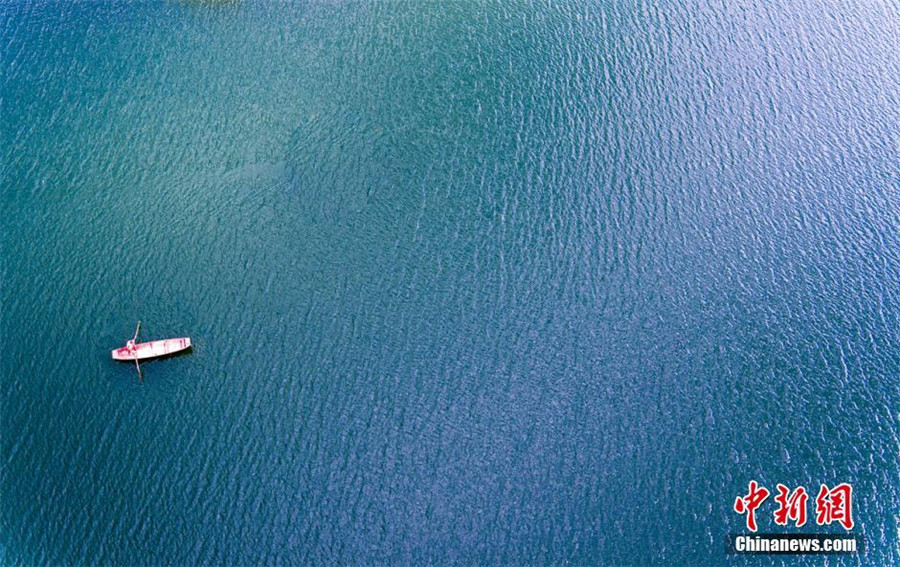 Beautiful lake Longquan in Chengdu