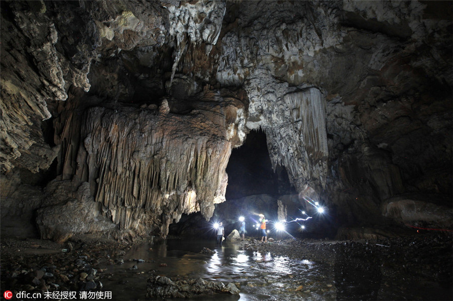 Pristine karst caves surround Guangxi village