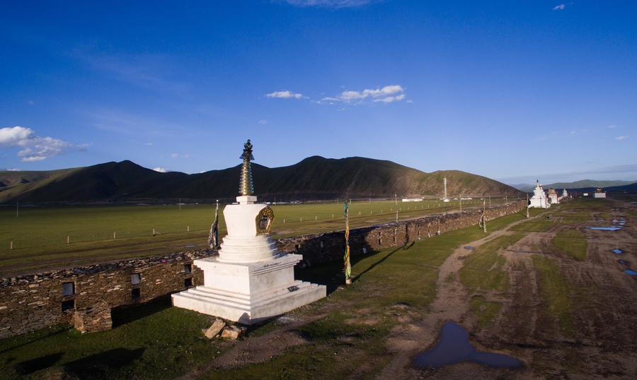 Mani stone scripture wall in Ganzi, China's Sichuan