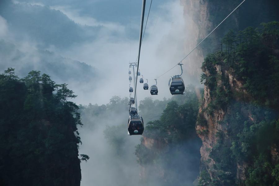 Fog scenery seen in Zhangjiajie