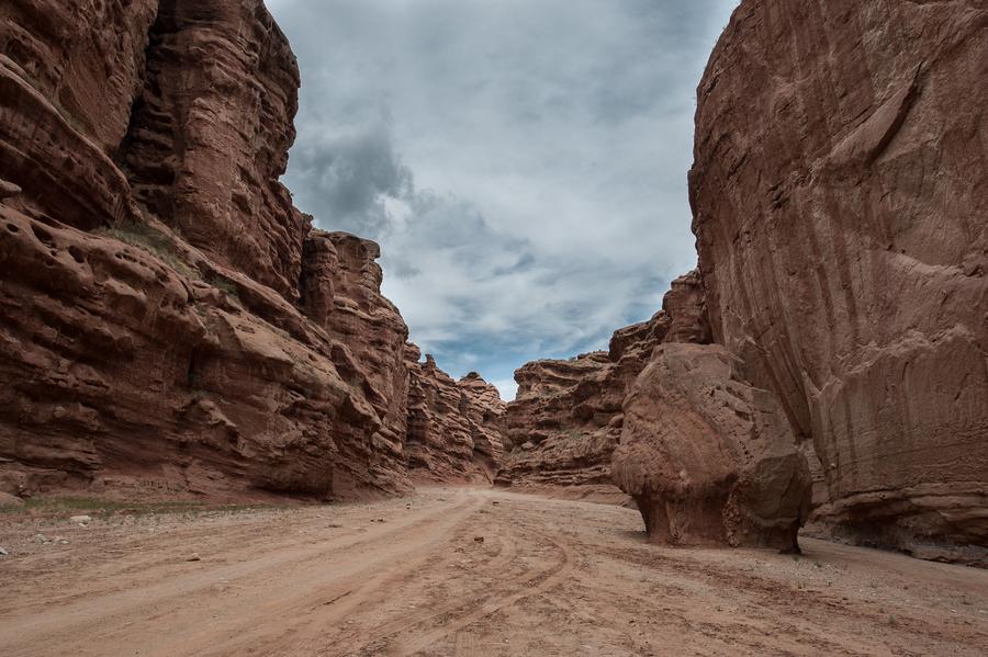 Amazing scenery of Tomur Grand Canyon in Xinjiang