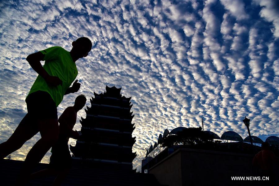 Beautiful clouds seen in Zaozhuang, China's Shandong