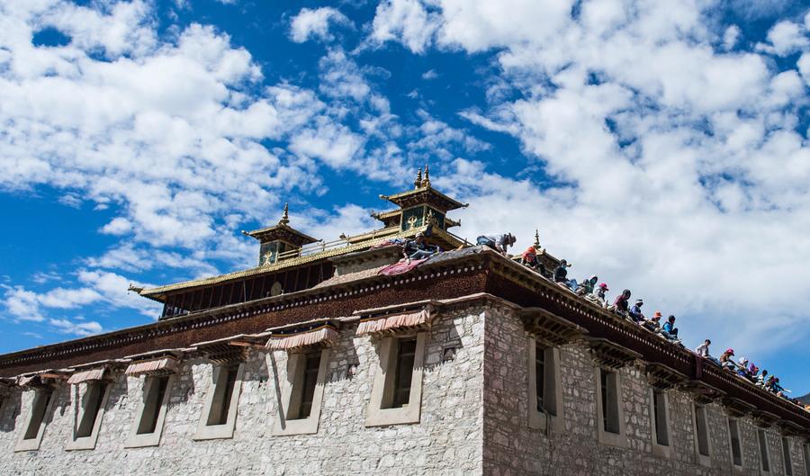 Sanyai Monastery in Zhanang county, China's Tibet