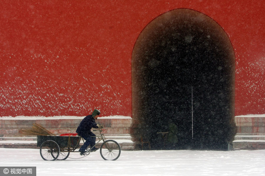 Old photos of snow-covered Beijing