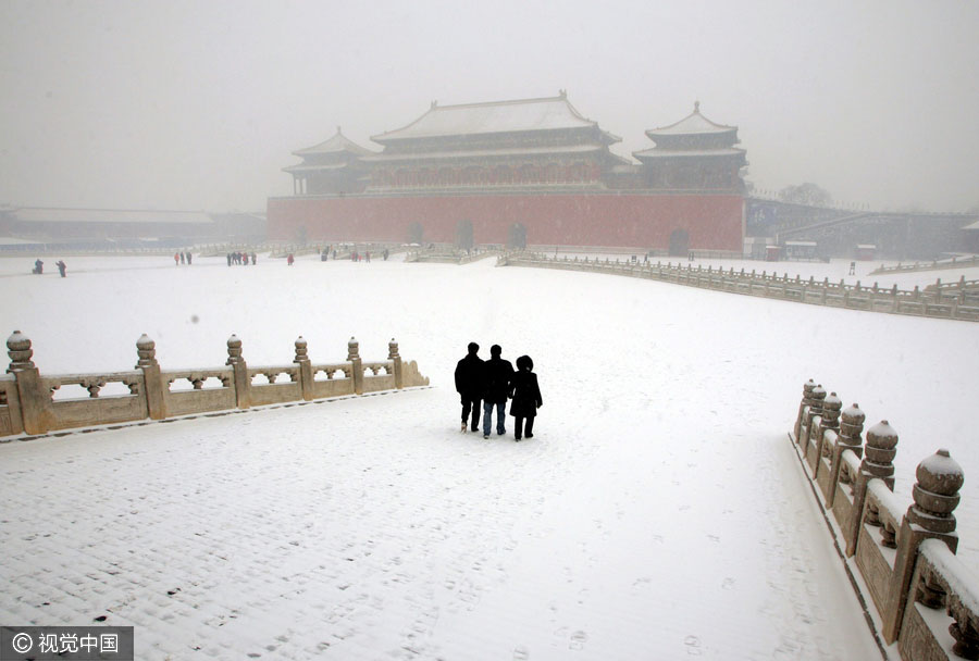 Old photos of snow-covered Beijing