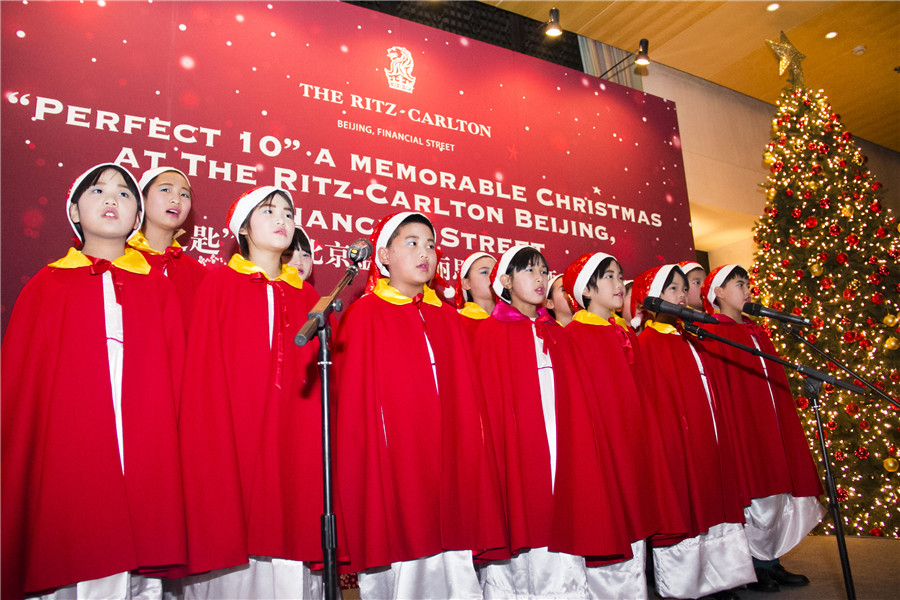 Christmas tree lighting ceremonies around Beijing