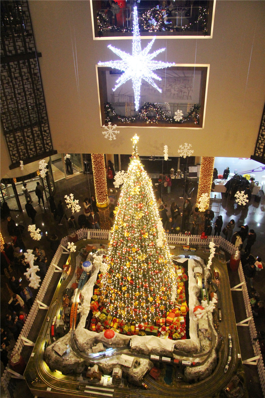 Christmas tree lighting ceremonies around Beijing