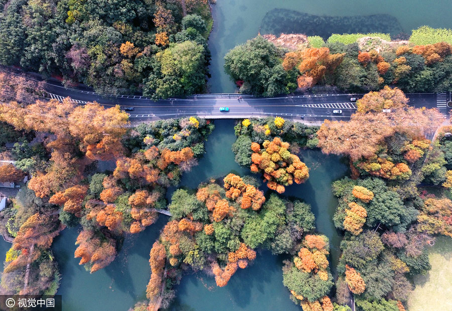 Picturesque Hangzhou in winter