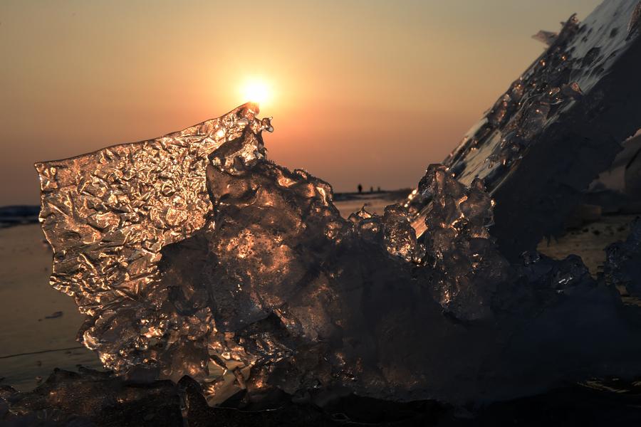 Amazing ice floe in northeast China