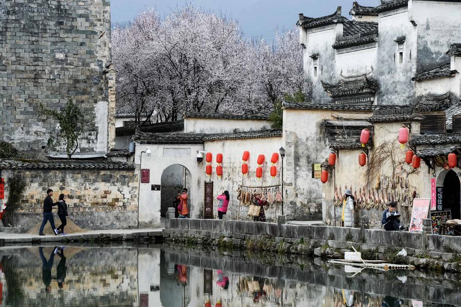 Scenery of ancient village in Yixian county, Anhui province