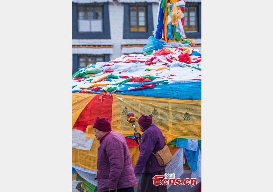 Spring snow adds beauty to Lhasa