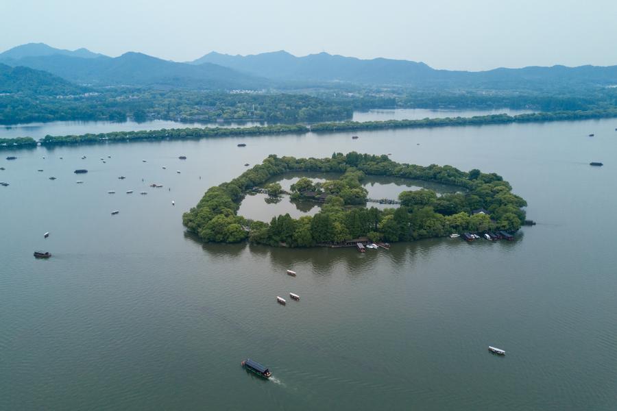 Early summer scenery of West Lake in Hangzhou