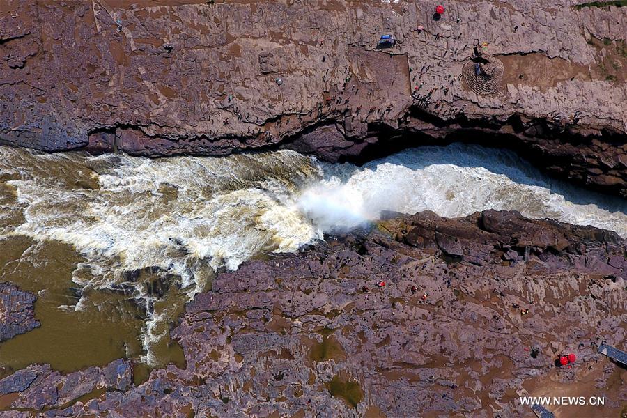 Hukou Waterfall of Yellow River in N China