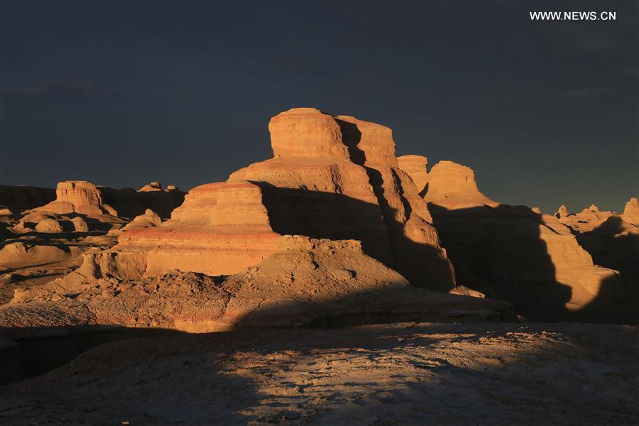 Scenery of the 'ghost city' after rain