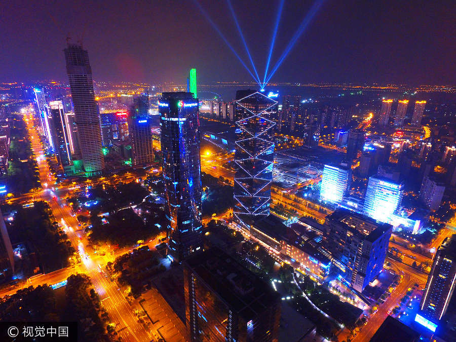 Stunning night views of Nanjing