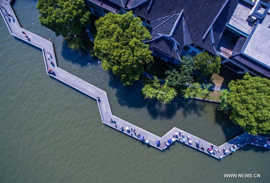 Aerial photos of West Lake in China's Hangzhou