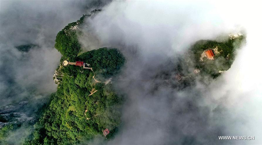 View of Wulao Peak in N China's Shanxi