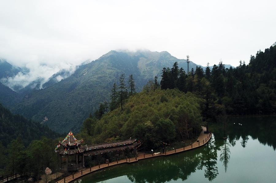 Scenery of Guanegou National Forest Park in China's Gansu