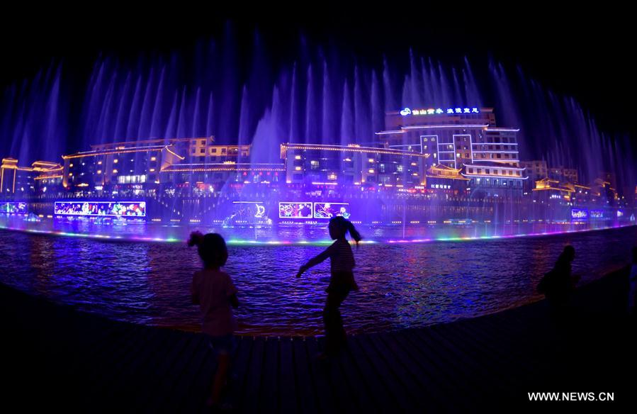 Light show seen in Xuan'en county, China's Hubei