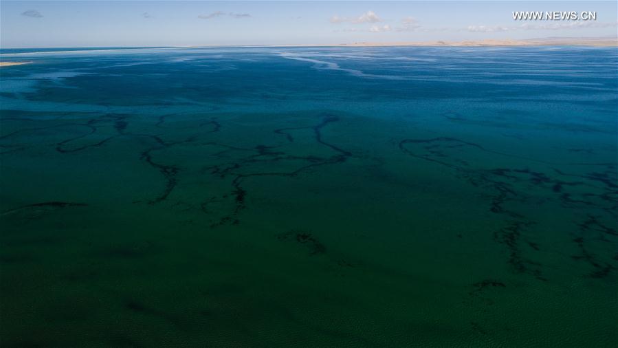 Aerial photos of Qinghai Lake in NW China