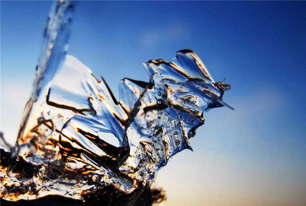 Beautiful ice cubes seen in Harbin