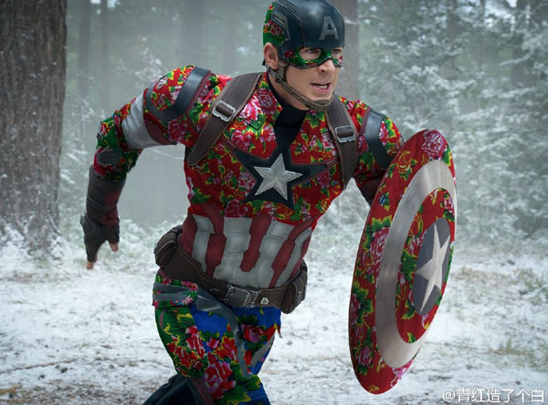 Netizens give Avengers floral costume makeover