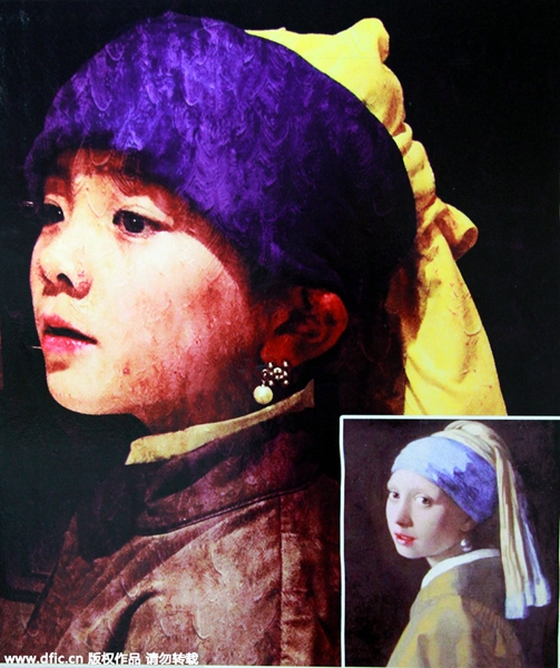 Primary school kids reenact famous paintings