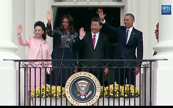 President Obama greets President Xi with <EM>nihao</EM> on state visit