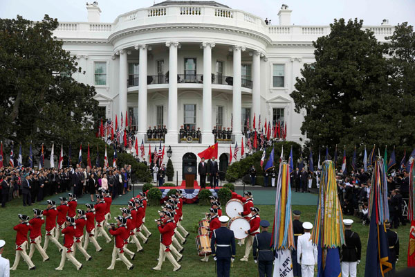 President Obama greets President Xi with <EM>nihao</EM> on state visit