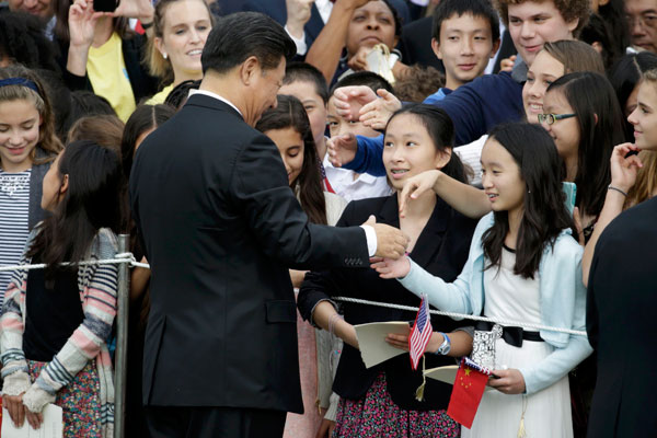 President Obama greets President Xi with <EM>nihao</EM> on state visit