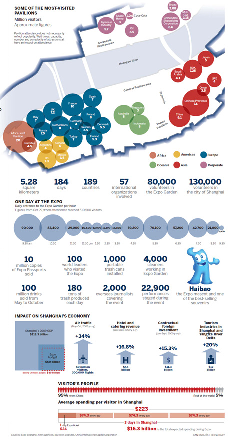 Expo 2010, by numbers