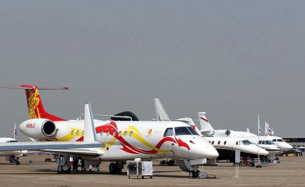 Jackie Chan's private jet on display