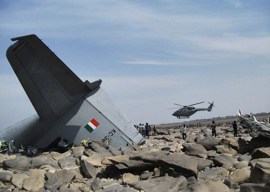 Indian air force cargo plane crashes, killing 5