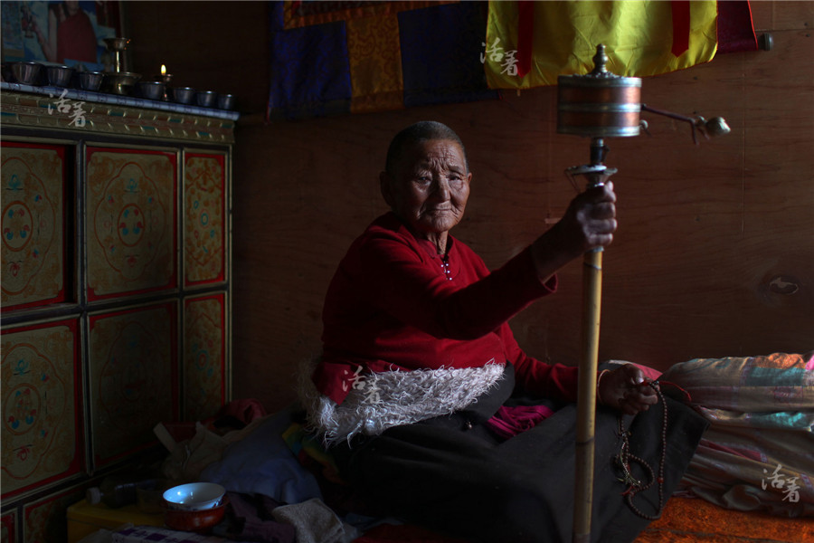 Nuns in a Tibet temple