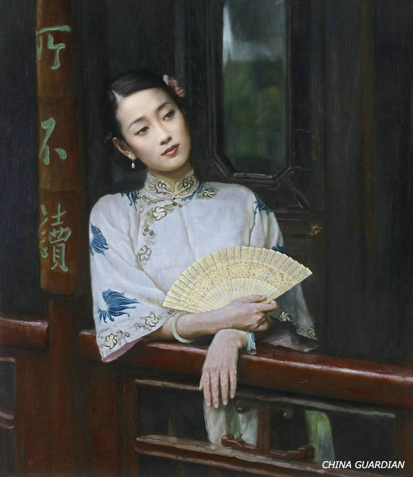 <EM>Qipao</EM> beauty in Chinese oil paintings